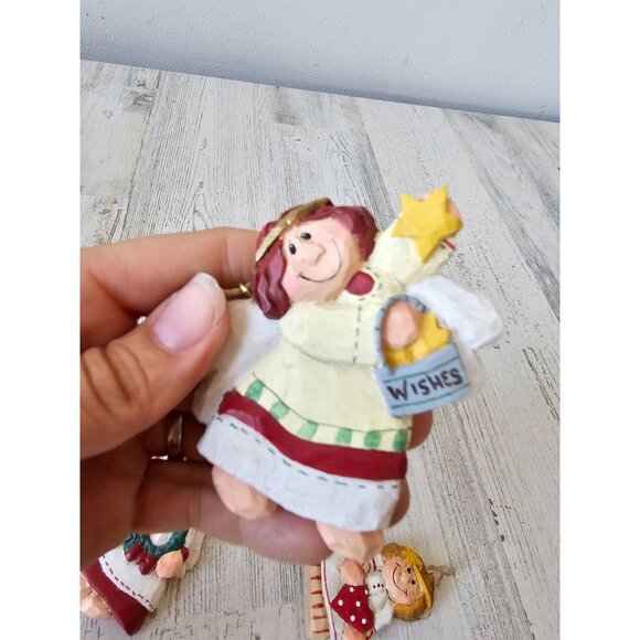 Vintage Eddie Walker Angel cherub ornament dreams wishes heart Xmas candle tree - Picture 8 of 11